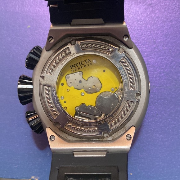 Invicta Reserve Bolt Watch with Silicone Strap, Black, Mother of Pearl - Picture 3 of 8